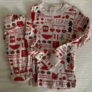 Hanna Andersson Holiday Long John Pajama Set Baking Print Size 5
